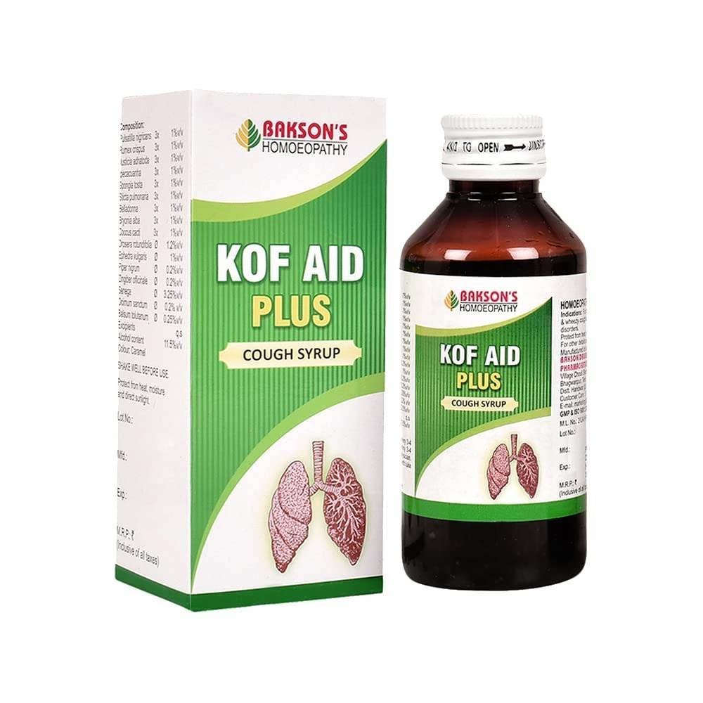 uk6111GXH0IKL-1.jpg Dr. Bakshi's BAKSON'S HOMOEOPATHY KOF AID PLUS SYRUP Liquid -60ml_Pack of 2 - Image 1