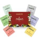 Golden Tips Aroma Black & Green Tea Assortment Individual 6 Flavour Envelope - Tea Bags (58 Gram - 30 Tea Bags) - Fast UK Delivery