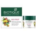Biotique Fruit Whitening/Brightening Lip Balm | Hydrated and Nourishing Lips| Visibly Lighter Lips | Evens Out Lip Tone | De-pigmentation Balm |100% Botanical Extracts| All Skin Types | 12G - Fast UK Delivery