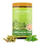 TEACURRY Cardamom Chai (100 Grams, 50 Cups)-Cardamom Chai For Digestion And Immunity-100% Natural Elachi Assam Tea With Real Cardamom|Refreshing & Tasteful Elachi Cardamom Chai - Fast UK Delivery