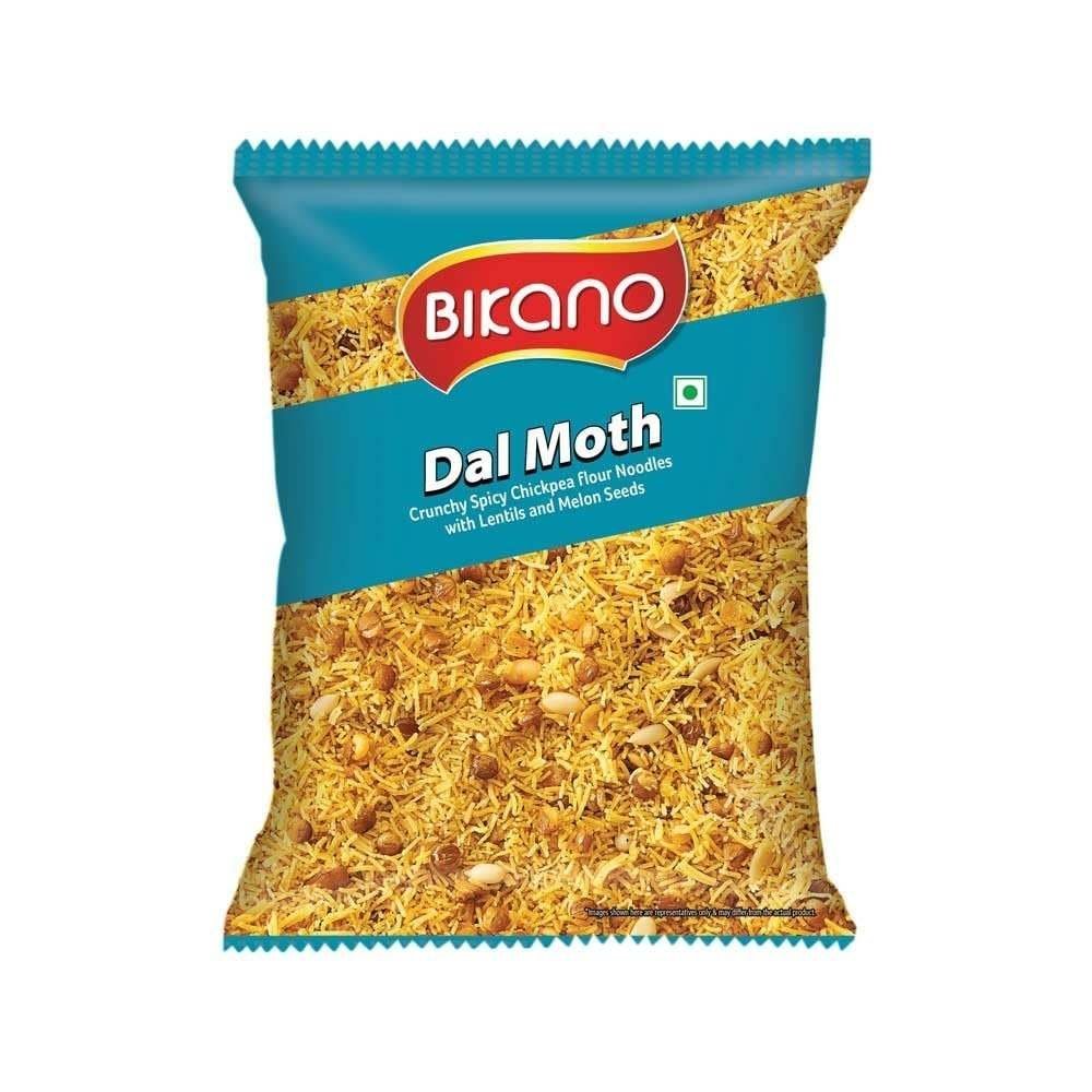 uk611caN9PscL-1-1.jpg Bikano Dal Moth Namkeen | Tasty Indian Snacks | Dal Moth Mixture | Moth Dal Namkeen | 200g Pack - Fast UK Delivery - Image 1