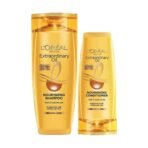 L'Oreal Paris Extraordinary Oil Nourishing Shampoo For Dry & Dull Hair (340ml) + Conditioner For Dry & Dull Hair (386 ml), Regime pack of 2 - Fast UK Delivery