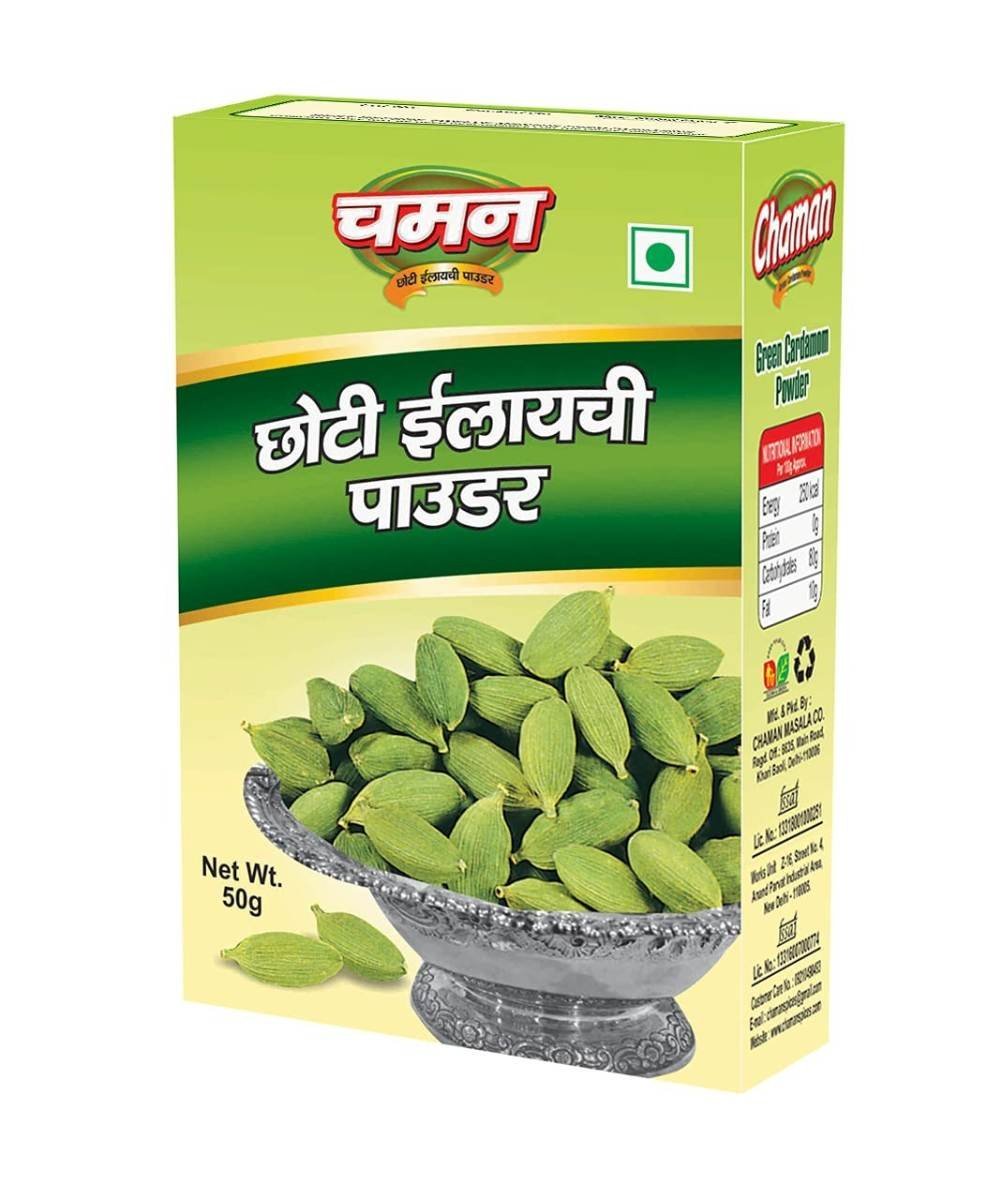 uk612BnIPvmtS-1.jpg Chaman Choti Green Elaichi Cardamom Seed Powder 50g - Fast UK Delivery - Image 1