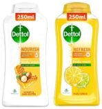Dettol Body Wash and Shower Gel, Refresh - 250ml + Dettol Body Wash and Shower Gel, Nourish - 250ml - Fast UK Delivery