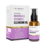 Dr. Sheth's Moringa & Vitamin C Face Cleansing Oil | For Deep Pore Cleansing | Removes Makeup & Impurities, Hydrates | Suits All Skin Types | Men & Women | 50 mL - Fast UK Delivery