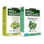 INDUS VALLEY Brahmi Powder | Bacopa monnieri, Amla Powder | Indian Gooseberry For Hair and Skin Care (100g*2=200g) - Fast UK Delivery