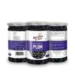 Berries And Nuts Dried Blueberry Plum | Dehydrated Plum, Dried Fruit Plums | 750 Grams | 3 Bottle of 250 Grams - Fast UK Delivery