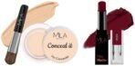MILA Beaute Pro Matte Lipstick | Creamy Matte Lipstick | Shade - Helen, 4.2g Conceal It Pot Concealer For Face Makeup | Shade - (Creamy Beige, 4g) - Fast UK Delivery