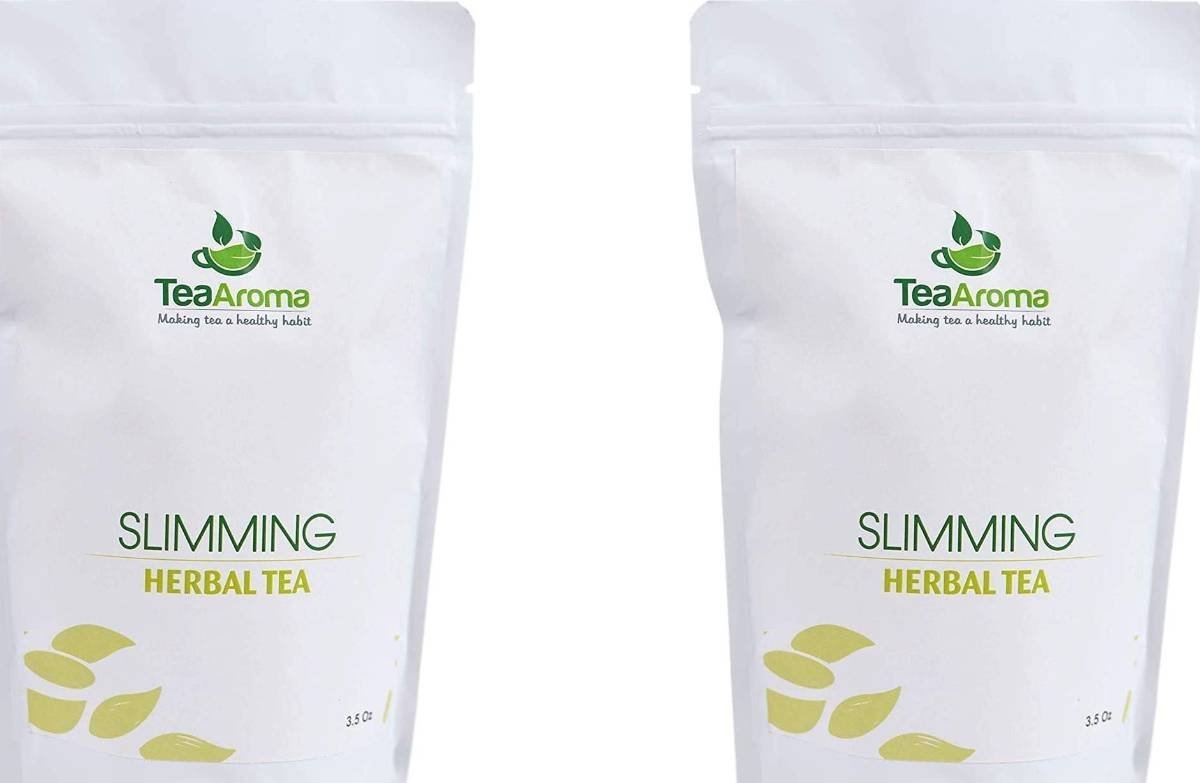 uk613RbJ-8EIL-1-1.jpg Tea Aroma Weight Management Tea Combo | 18 Organic Herbs Blend | Caffeine-Free, Garcinia Cambogia, Terminalia Chebula, Senna Leaves, Moringa & Lemongrass | 100g Pack of 2 - Fast UK Delivery - Image 1