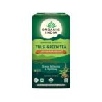 organic indiaTulsi Green Tea Ashwagandha 25 Tea Bags - Pack of 2 - Fast UK Delivery