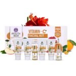 Ayouthveda Vitamin C Six Steps Facial Kit For Oil Free & Refreshed Look | Lemon, Orange & Saffron Infused Skincare Regimen Facial Kit for Glowing & Healthy Skin (Pack of 1; 230g) - Fast UK Delivery