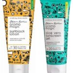 Aroma Magic Aloe Vera Sun Screen Gel, SPF 20, 100ml and Aroma Magic Sunscreen Sun Block Lotion, SPF 30, 50ml - Fast UK Delivery