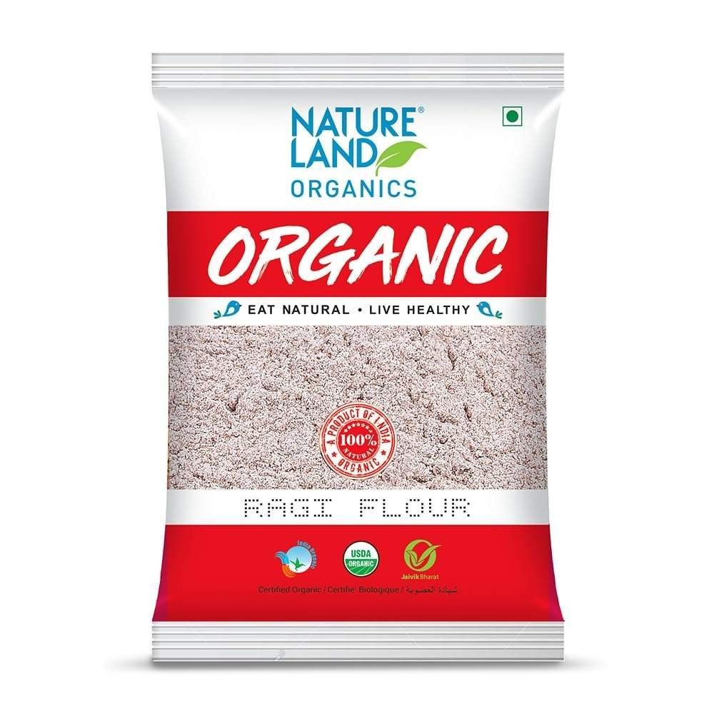 uk614MFl-BVDL-1.jpg Natureland Organics Ragi Flour 500 Gm - Organic Flour - Fast UK Delivery - Image 1