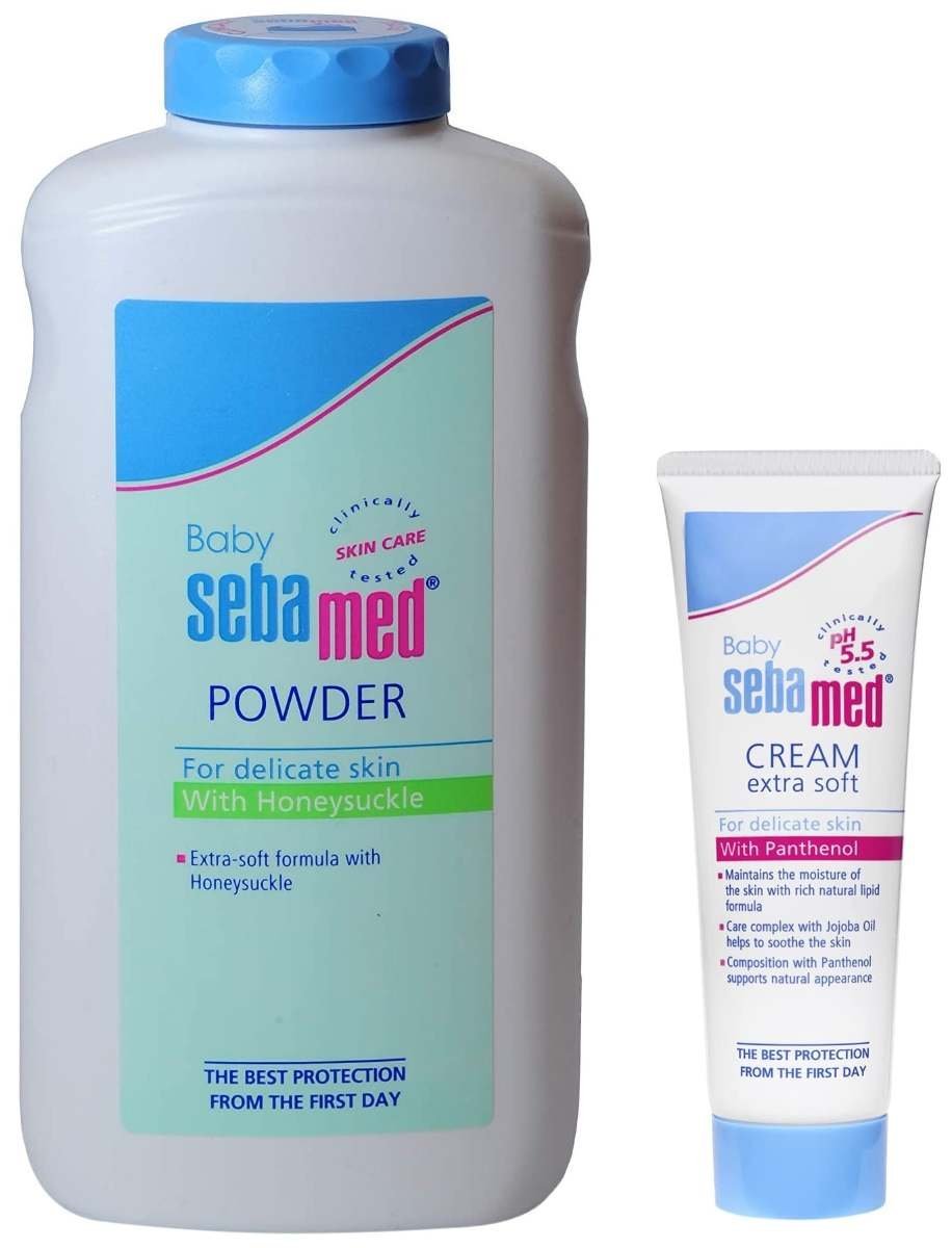 uk614xePhWIZL-1-1.jpg Sebamed Baby Cream, Extra Soft, 50ml & Baby Powder with Honeysuckle - Fast UK Delivery - Image 1