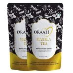 Oraah Masala Chai - Immunity Booster with Cardamom, Ginger, Black Pepper | Rich, Flavourful & Traditional, 150 Gms (Pack 2) - Fast UK Delivery