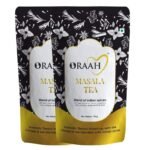Oraah Masala Chai - Immunity Booster with Cardamom, Ginger, Black Pepper | Rich, Flavourful & Traditional, 150 Gms (Pack 2) - Fast UK Delivery