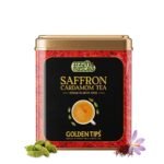 Golden Tips Saffron Cardamom (Elaichi) Exotic Robust CTC Chai 250 Gram - Fast UK Delivery