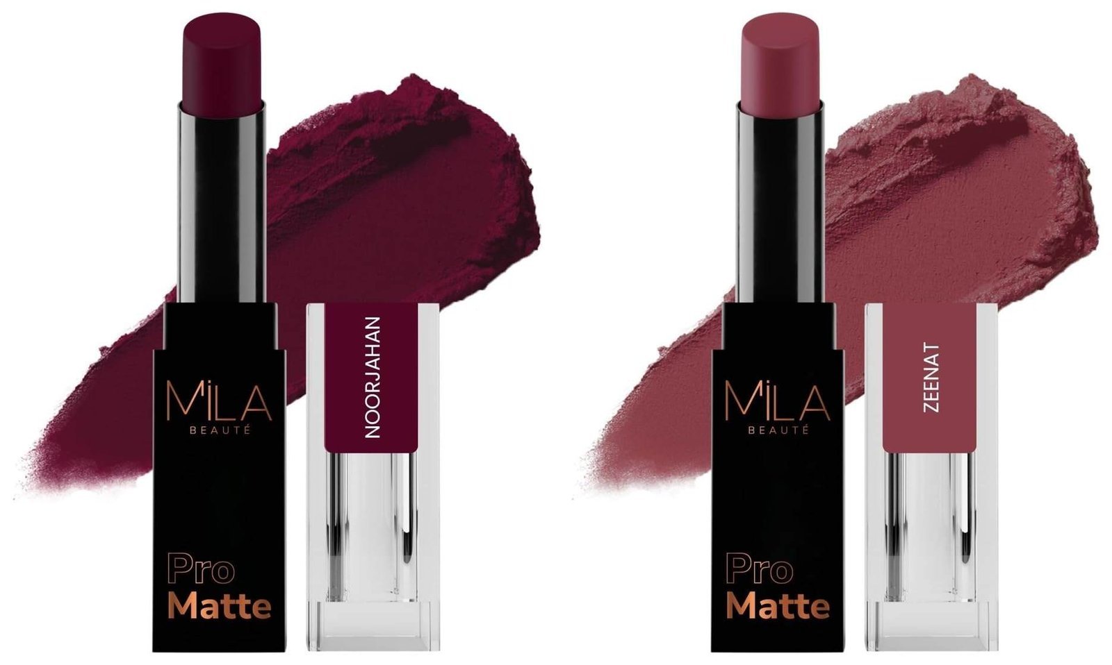 uk6154ZPXjY1L-1-1.jpg MILA Beaute Pro Matte Lipstick | Creamy Matte Lipstick | Shade - Zeenat, Noorjahan, 4.2g - Fast UK Delivery - Image 1