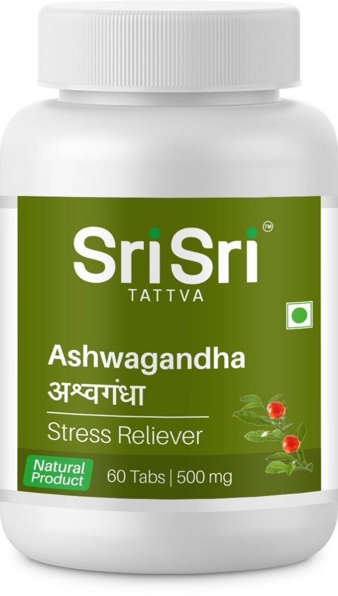 uk61590wSnlZL.jpg Sri Sri TATTVA shuddhta ka naam Ashwagandha - 500mg Tablet - 60 Count - Herbal Immunity & Energy Booster Made with Pure Ayurvedic Ingredients for Anxiety & Stress Relief, Enhanced Strength & Vitality - Image 1