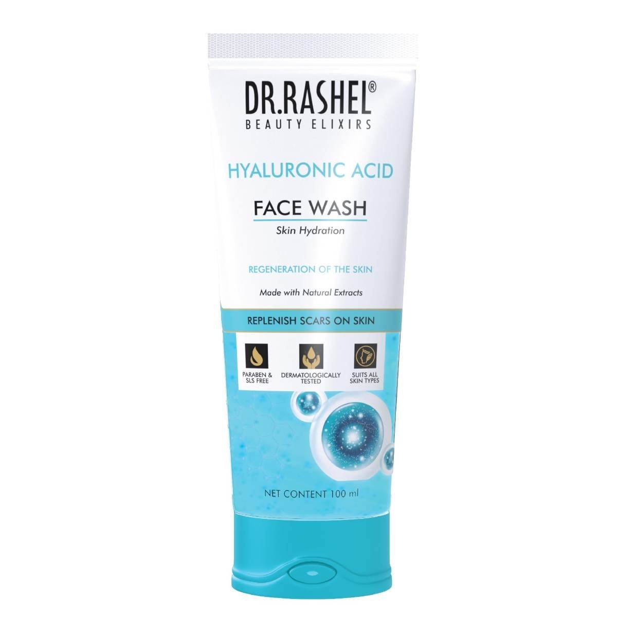 uk6159XQj80OL-1.jpg DR.RASHEL Hyaluronic Acid Face Wash For Men & Women Concentrate for Deep Cleansing & Clove Purifying Face Wash With Natural Ingredients Suitable For All Skin Oily to Normal - 100 ML - Fast UK Delivery - Image 1
