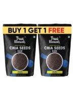 True Elements Chia Seeds 1kg (500g * 2) - Buy 1 Get 1 FREE - Non-GMO and Fibre Rich Seeds | Omega-3 rich Seeds for Eating | Healthy Snacks | Best for Weight Management - Fast UK Delivery