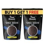 True Elements Chia Seeds 1kg (500g * 2) - Buy 1 Get 1 FREE - Non-GMO and Fibre Rich Seeds | Omega-3 rich Seeds for Eating | Healthy Snacks | Best for Weight Management - Fast UK Delivery