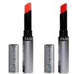 Fashion Colour Kiss Lip No Transfer Lipstick, Waterproof, Smudgeproof, Long Lasting Combo (Orange & Dark Red) - Fast UK Delivery