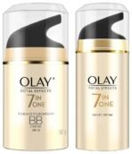 Olay Day Cream Total Effects 7 in 1 BB Cream SPF 15, 50g And Olay Night Cream Total Effects 7 in 1, Anti-Ageing Moisturiser, 50g - Fast UK Delivery