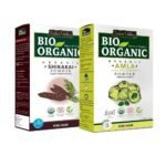 INDUS VALLEY Bio Organic Natural Shikakai Powder | Acacia concinna with Amla Powder | Indian Gooseberry for Hair Care - (100g+100g=200g) - Fast UK Delivery