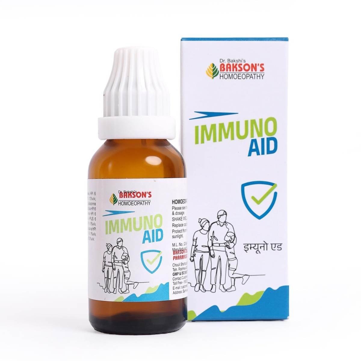 uk615Ws-4YALL-1.jpg Dr. Bakshi's BAKSON'S HOMOEOPATHY Immuno Aid Drops-30 ML - Fast UK Delivery - Image 1