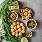 Chaman Pani Puri Golgappe Party Pack with 2 Flavours of Pani 200g(Pack of 6) - Fast UK Delivery - Image 3