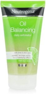 Neutrogena Oil Balancing Daily Exfoliator With Lime Face Wash For Oily Skin-150mL - Fast UK Delivery