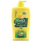 Dabur Vatika Lemon Anti-Dandruff Shampoo - 1L | Reduces Dandruff from 1st wash | Moisturises Scalp | Provides Gentle Cleansing, Conditioning & Nourishment to Hair - Fast UK Delivery