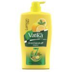 Dabur Vatika Lemon Anti-Dandruff Shampoo - 1L | Reduces Dandruff from 1st wash | Moisturises Scalp | Provides Gentle Cleansing, Conditioning & Nourishment to Hair - Fast UK Delivery
