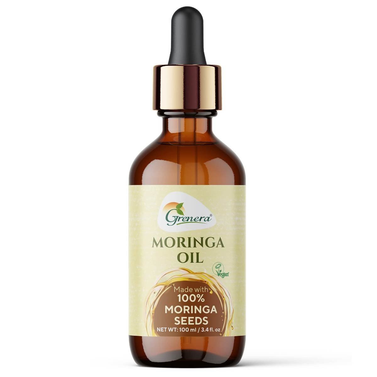 uk6164KYyTRML-1.jpg Grenera Moringa Oil 100 ml Cold Pressed Extra Virgin for Hair Growth, Skin Care and Anti-Ageing - Image 1