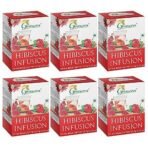 Grenera Hibiscus Tea 25 Dips (Pack of 6), Made With Real Hibiscus Petals, Delicious Red Tea For Sugar and High Blood Pressure Control, Hair Growth, Caffeine Free Infusion - Fast UK Delivery - Image 2