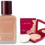 LAKME Perfecting Matte Liquid Foundation for All Skin Type,Marble,Waterproof Full Coverage Long Lasting - Light Oil Free Face Makeup With Vitamin E,Dewy Finish Glow,27 Ml & Face It Compact,Pearl,9 G - Fast UK Delivery