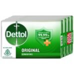 Dettol Original Germ Protection Bathing Soap Bar (300gm) | Kills 99.99% germs, 75gm - Pack of 4 - Fast UK Delivery