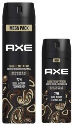 AXE Dark Temptation Long Lasting Deodorant Bodyspray For Men 215 ml & Axe Dark Temptation Long Lasting Deodorant Bodyspray For Men 150 ml - Fast UK Delivery