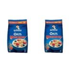Quaker Oats 2Kg | Rolled Oats | 100% Natural Wholegrain | Nutritious Breakfast Cereals | Porridge | Easy To Cook & Oats, 1.5Kg - Honey - Fast UK Delivery