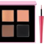MyGlamm LIT Glossy Liquid Eyeliner-Pink Rave-3.5ml & POPxo Makeup Collection -4 Eyeshadow Kit-Drama Queen-4gm - Fast UK Delivery