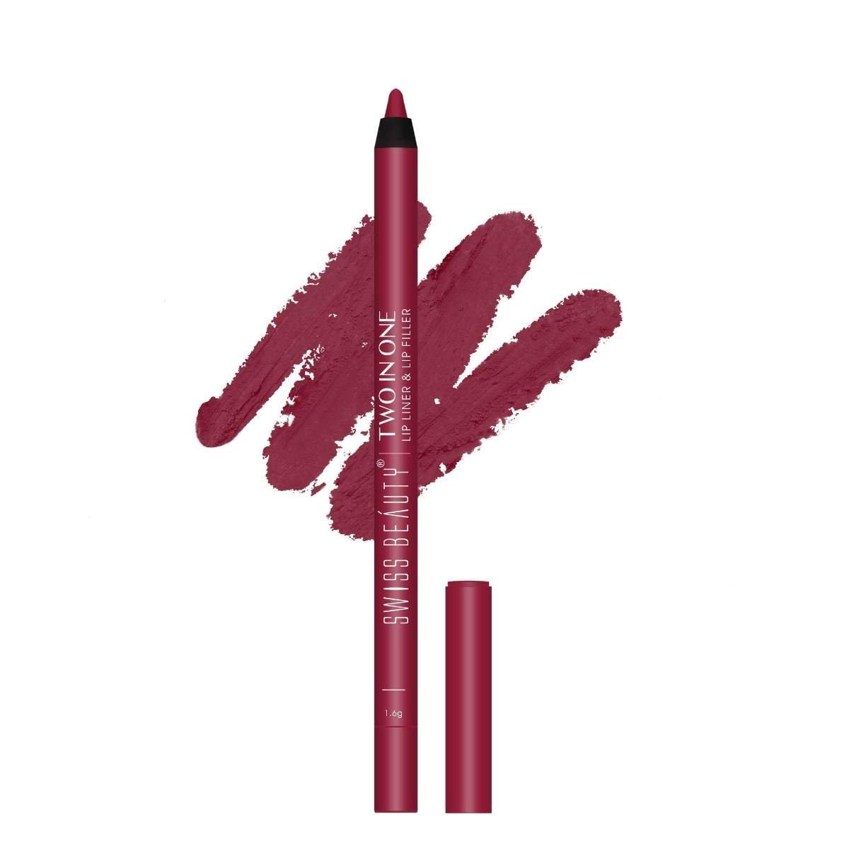 uk616WYIMY4sL-1-1.jpg Swiss Beauty 2-In-1 Creamy Matte Lip Liner + Lip Filler | Smudgeproof and waterproof | Shade- Rust Lust, 1.6g - Fast UK Delivery - Image 1
