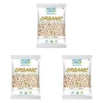 Natureland Organics Kabuli Chana/White Chana/Chole 1 Kg - Organic Healthy Chana (Pack of 3) - Fast UK Delivery
