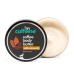 mCaffeine Coffee & Almonds Body Butter with Shea Butter for Deep Moisturization & Soft Skin -Nourishes Dry Skin | Non-Sticky Moisturizer | Coffee-Almond Aroma | Shea Body Butter for Women & Men -100 g - Fast UK Delivery