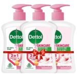 Dettol Liquid Handwash Dispenser Bottle Pump - Skincare Moisturizing Hand Wash (Pack of 3 - 200 ml each) | pH Balanced | 10x Better Germ Protection - Fast UK Delivery