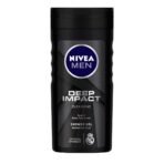 Nivea Men Body Wash, Deep Impact, 3 In 1 Shower Gel For Body, Face & Hair, With Microfine Clay, 250ml - Fast UK Delivery