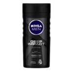 Nivea Men Body Wash, Deep Impact, 3 In 1 Shower Gel For Body, Face & Hair, With Microfine Clay, 250ml - Fast UK Delivery