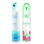 Godrej aer spray, Air Freshener for Home & Office - Cool Surf Blue & Morning Misty Meadows | Long-Lasting Fragrance | Pack of 2 (240 ml each) - Fast UK Delivery