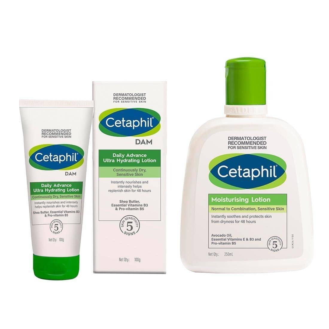 uk6177WN8iAKL-1-1.jpg Cetaphil Moisturizing Lotion For Sensitive Or Dry Skin 250 ml and DAM 100g Combo - Fast UK Delivery - Image 1