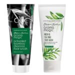 Aroma Magic Activated Bamboo Charcoal Face Wash, 100ml and Aroma Magic Neem And Tea Tree Face Wash, 100ml - Fast UK Delivery